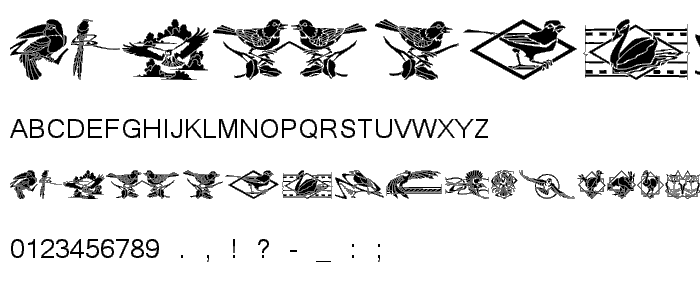 Bird Stencil Design II font